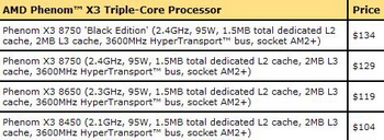 Phenom 8750 3 core on sale